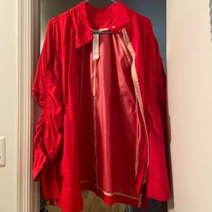 Red water resistant jacket!